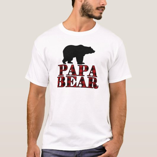 T-shirt Papa Bear Lumjack Party (Devant)