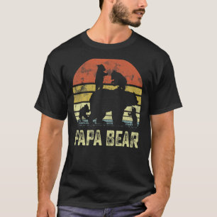 T-shirt Papa Bear Matching Family Cub 4 enfants Fête des p