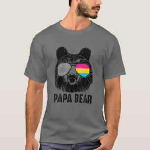 T-shirt Papa Bear Portant des lunettes de soleil Cool Pans