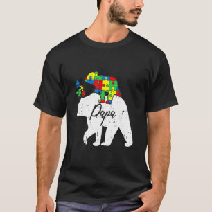 T-shirt Papa Bear Sensibilisation sur l'autisme mignonne P
