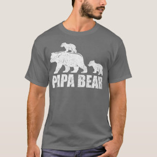 T-shirt Papa Bear Two Cubs Daddy Bear Twin Papa 2 Kids
