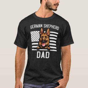 T-shirt Papa Berger Allemand pour Hommes Drapeau américain