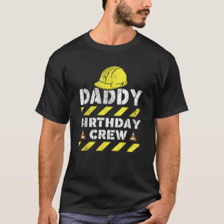 T-shirt Papa Birthday Crew Construction Anniversaire Party