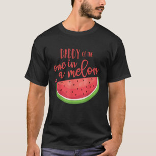 T-shirt Papa Birthday One in a Melon Watermelon Theme Boy