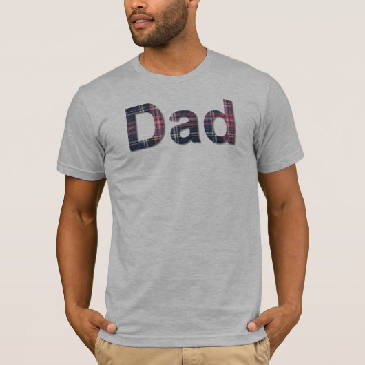 T-shirt Papa bleu et rouge (Devant)