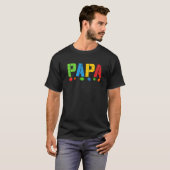 T-shirt Papa Blocks Master Builder Brick Builder (Devant entier)