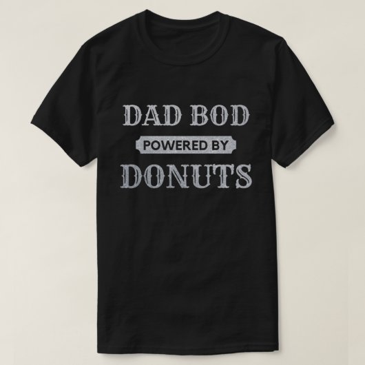T-shirt Papa Bod Alimenté Par Donuts Parties scintillant T (Design devant)