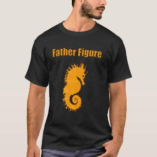 T-shirt Papa Bod Papa Homme Cheval de mer Père Figure Mari