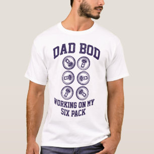 T-shirt Papa Bod Travaille Sur Ma Chemise Six Pack