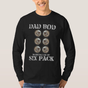 T-shirt Papa Bod Travailler Sur Mon Pack Six Bière Drôle P