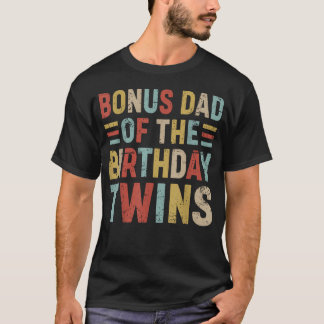 T-shirt Papa Bonus Des Jumeaux D'anniversaire Ensemble Fam