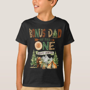 T-shirt Papa bonus du campeur heureux pour son 1er anniver