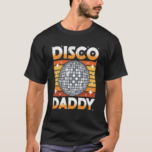 T-shirt Papa Boule Disco Rétro 70 (Devant)
