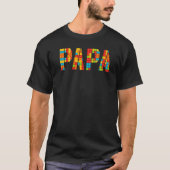 T-shirt Papa Brick Builder Blocks Master Builder (Devant)