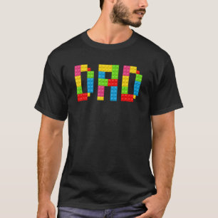 T-shirt Papa Brick Builder Blocks Master Builder