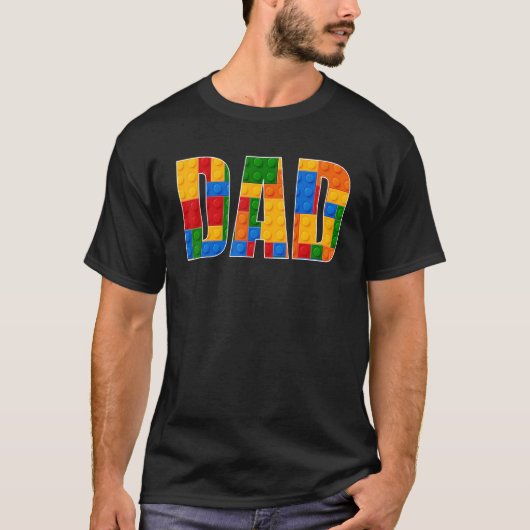 T-shirt Papa Brick Builder Blocks Master Builder Gifrs Bo (Devant)