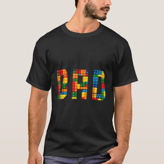 T-shirt Papa Brick Builder Blocs amusants Master Builder H (Devant)