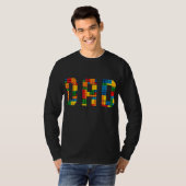 T-shirt Papa Brick Builder Funny Blocks Master Builder (Devant entier)