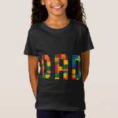 T-Shirt Papa Brick Builder Funny Blocks Master Builder (Devant)