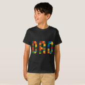 T-shirt Papa Brick Builder Funny Blocks Master Builder (Devant entier)