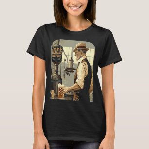 T-shirt Papa Brûler Bière Vintage Brasseur papa