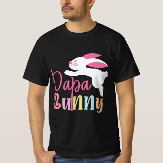T-shirt Papa Bunny Joueur Conception de Pâques (Devant)