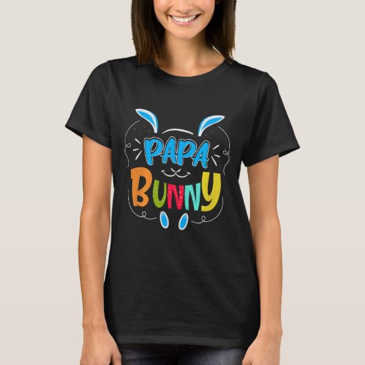 T-shirt Papa Bunny Premium Tri-blend  (Devant)