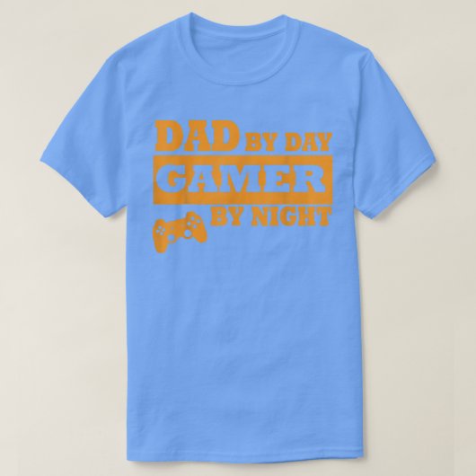 T-shirt Papa by Day Gamer by Night Fête des pères Cadeau p (Design devant)