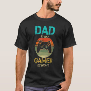 T-shirt Papa By Day Gamer By Night Video Games Gamer