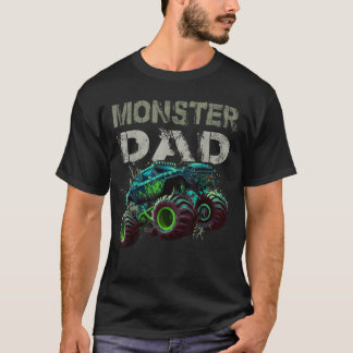T-shirt Papa Camion Monstre Famille Tenue assortie Camion