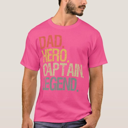 T-shirt Papa Capitaine Bateau (Devant)
