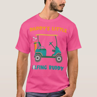 T-shirt Papa chariot de golf petit compagnon de golf golfe