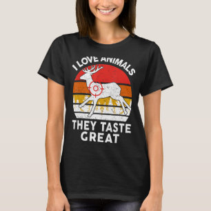 T-shirt Papa Chasse-Chemise Aime Animaux Ils Super Drôle H