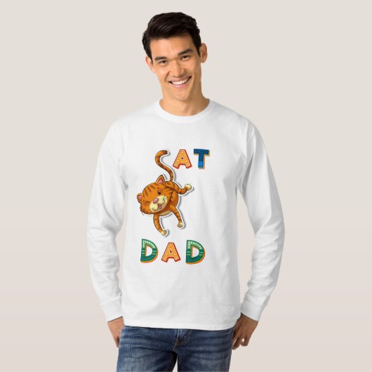 T-shirt papa chat (Devant entier)