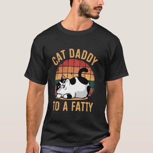 T-shirt Papa Chat À Une Grosse (Devant)