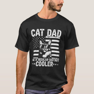 T-shirt Papa chat comme un papa normal mais plus cool Drôl
