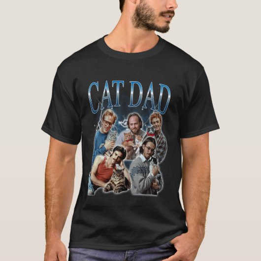 T-shirt Papa Chat Drôle Génération Z Mème Dank Contrefaçon (Devant)