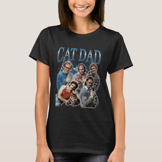 T-shirt Papa Chat Drôle Génération Z Mème Dank Contrefaçon (Devant)