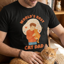 Papa Chat le Meilleur au Monde Aquarelle Photo Per