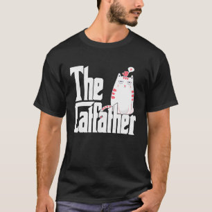 T-shirt Papa Chat Le Parrain du Chat Fou Chat Ennuyé Papa