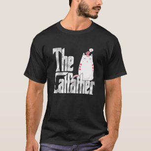 T-shirt Papa Chat Le Parrain du Chat Fou Chat Ennuyé Papa