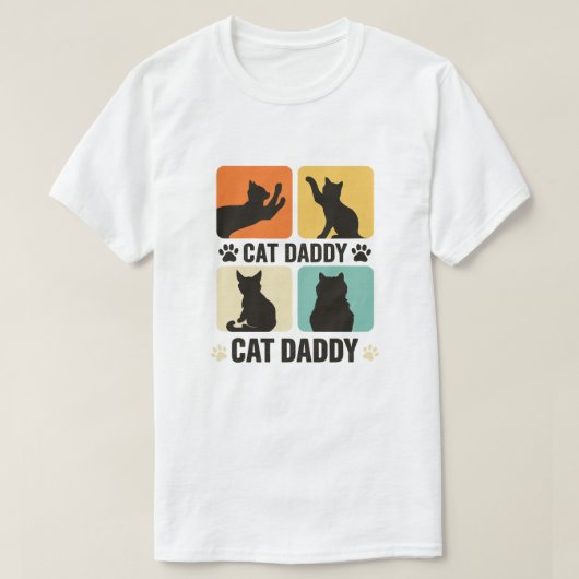 T-shirt papa chat papa chat (Design devant)