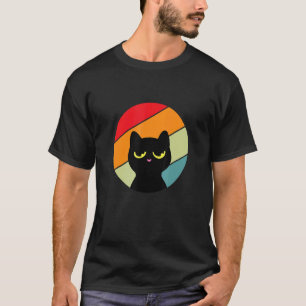 T-shirt Papa Chat, style rétro soleil couchant des années 