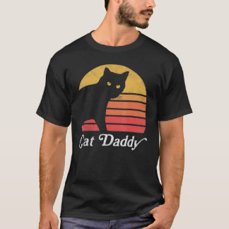 T-shirt Papa Chat Style Vintage Chat Rétro Papa Chat