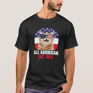 T-shirt Papa Chat Tout Américain