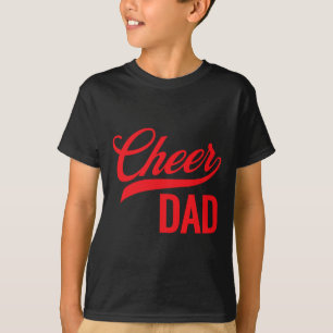 T-shirt Papa cheerleader rouge et blanc ensemble de suppor