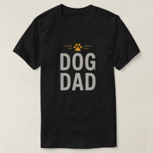 T-shirt Papa Chien avec Patte Design Simple pour Amoureux