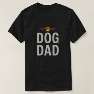 T-shirt Papa Chien avec Patte Design Simple pour Amoureux