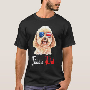 T-shirt Papa Chien Chiot Papa Caniche