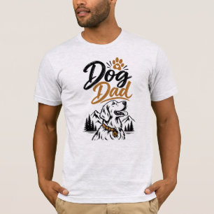 T-shirt Papa Chien Golden Retriever Montagne